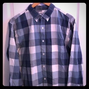 Old Navy Blue Buffalo Plaid Shirt